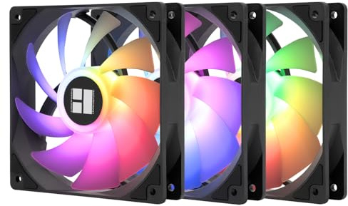 Thermalright TR TL-C12C-S X3 - Ventilador de CPU (3 unidades, ventilador de carcasa de 120 mm, efecto de luz ARGB de 5 V, interfaz LED de 3 pines, amortiguación, fuente de alimentación PWM de 4 pines