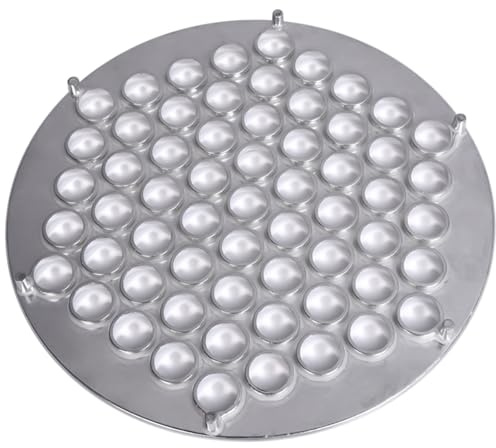 Resistente máquina de prensa de raviolis de aluminio de múltiples cavidades con 61 agujeros, práctica máquina de prensa para uso doméstico comercial, herramienta de formación de bolas de masa