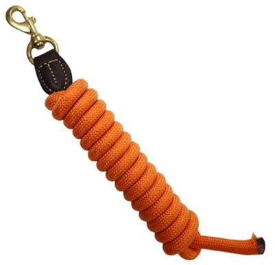 Sharplace Longe d'entraînement en Nylon pour Cheval, rênes de 250 cm, Accessoire d'équitation pour Le Jeu, la Marche et Les Concours, Orange