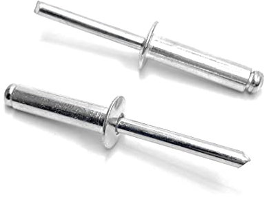 ISPINNER Lot de 100 rivets aveugles en aluminium de 6,4 x 25 mm - Argenté