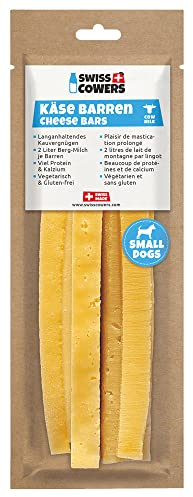 Swiss Cowers Käse Barren Original | 100% Schweizer Milch | Kauknochen aus Käse | Zahnpflege | langanhaltendes Kauvergnügen | einzigartig und lecker | Das Original aus der Schweiz (kleine Hunde)