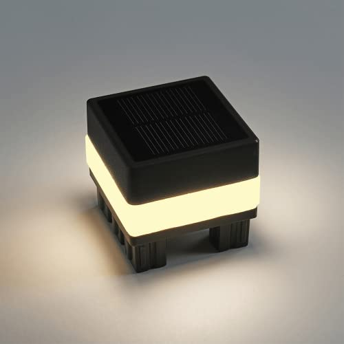 INOSAR - WPC Sichtschutzzaun KAPLAN LED Kappe Solar Zaunblende Gartenzaun Lamellenzaun BaukastenStore Neutralweiß