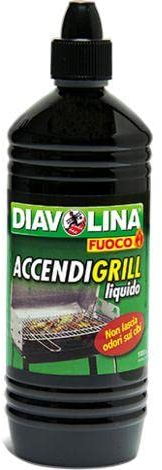 La zappa Accendi Fuoco Diavolina Liquido per Grill, Barbecue, stufe e caminetti da 1 lt