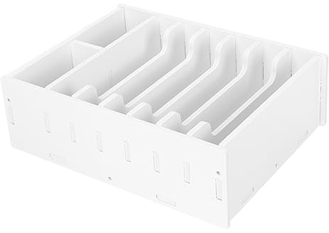 SHINEOFI Caja De Almacenamiento Para Billetes y Monedas 8 Compartimentos Madera Bandeja Organizadora Para Escritorio Oficina Aula