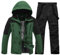 ALSOGO Skianzüge Für Herren 2-teiliger Snowboard Sets Wasserdicht Winddicht Winter Warme Ski Jacke und Hosen Set Zum Skifahren Snowboarden Klettern HeiLv+Schwarz M