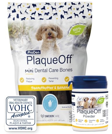 ProDen PlaqueOff Value bundle for Dogs, 60g Powder & 20 Dental Bones