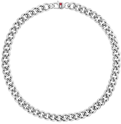 Tommy Hilfiger Jewelry Collana a Catena da Uomo in Acciaio Inossidabile - Disponibile in versione Oro o Argento