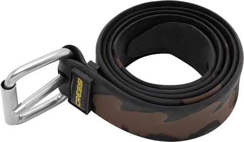 Cressi Marseillaise Ultra Belt Black Camou 4mm, Cintura Tipo Marsigliese in Pura Gomma per Immersioni e Apnea Unisex Adulto, Nero Camou, Taglia Unica