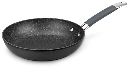 BRA Master | Sartén 20 cm, aluminio forjado, con mango de acero inoxidable recubierto de silicona, resistente a deformación, aptas para todo tipo de cocinas, incluida inducción