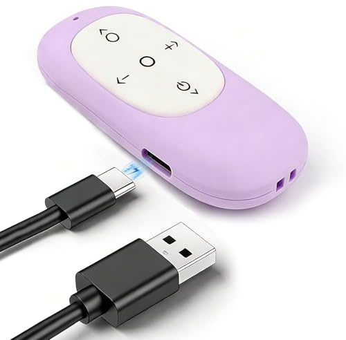 KingYH Déclencheur à Distance Bluetooth Violet pour Prise de Photos et Vidéos Zoom Changement D'objectif TikTok und E-Book-Seiten Umblättern Rechargeable Portée de 15 m Compatible avec iOS et Android