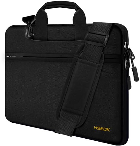 HSEOK Bolso Bandolera/Maletín para Portátil 15-16, Funda Protectora Laptop Sleeve Dura y Impermeable para 15 16 MacBook Pro, 15-15.6-16 HP ASUS Acer Lenovo DELL Notebook, B02K01