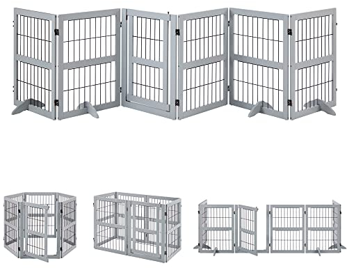 unipaws Kaminschutzgitter Treppenschutzgitter Ausziehbar 80 cm extra breites Hundegitter Laufgitter Absperrgitter für Hunde ohne Bohren türgitter Baby, Grau