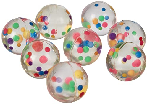 Baker Ross AW5332 Ross Flummis mit Regenbogenpunkten (8 Stück) Gummibälle für Kinder mit Regenbogenpunkten. Flummis für Kinder Partys, Einzelpack, Sortiert, Regenbogen