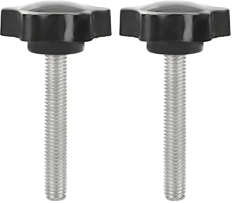 MroMax 2 pezzi M8 x 50 mm manopola a stella filettatura sostituzione vite di serraggio smontaggio rapido parti di ricambio maniglia di bloccaggio manopola a vite nera