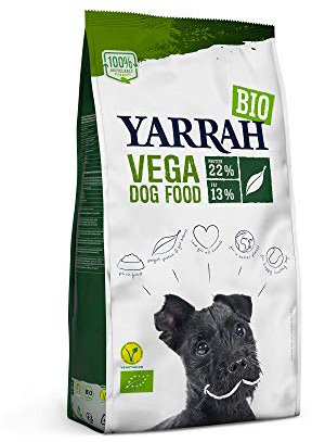 YARRAH Vega Bio-Trockenfutter für Hunde, schmackhaft, vegan und vegan, mit Bio-Sojabohnen, Kokosöl, weißer Lupe und Baobab – geeignet für alle Arten von Erwachsenen Hunden – 2 kg