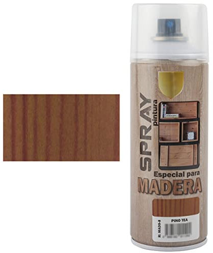 H HANSEL HOME Barniz Spray Especial para Madera - Acabado Madera Pino Tea 400ml