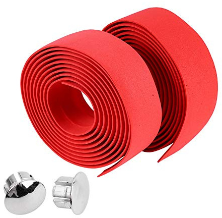Joyzan Ruban Guidon Vélo Bouchon Barre, 2Rouleaux Adhérence Supérieure Mousse Caoutchouc Route Guidoline Bicyclette Bande Ceinture Bar Tape Cuir Antidérapant Absorbant Confort Cintre Barre Montagne