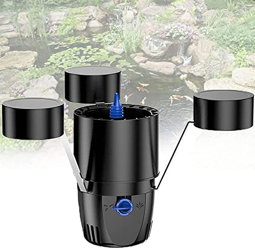 LINTAIZUO Skimmer de Bassin, Robot écumoire de Piscine, écumoire Flottante pour étang, écumoire et clarificateur écumoire Flottante à Aspiration pour étang à Poissons, Piscine, Jardin