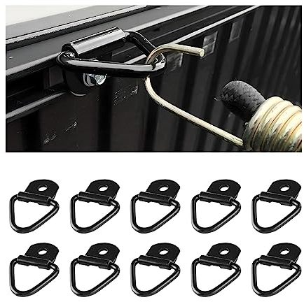 JNNJ 10 Pezzi D Anello di Ancoraggio, Anello di Montaggio a D 6.2x5.5cm, Universale Occhielli per Rimorchio in Acciaio Inox, per Fissaggio del Carico su Rimorchi, Auto, Camion, Kayak, Utensili