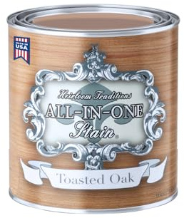 Heirloom Traditions All-in-ONE Gel Stain, Toasted Oak (Faux raw Wood), Pint - No Sanding or Sealer Needed, Oil Based for Interior/Exterior use