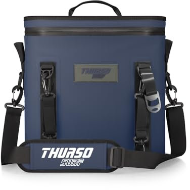 THURSO SURF Kühlertasche für 24 Dosen – 48 Stunden Isolierung, Wasserdichter Reißverschluss, Schwimmfähig – Leicht & Tragbar für Strand, Camping, Kajak (Marineblau)