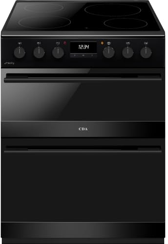 CDA CFC6100MB 60cm Electric Cooker with Ceramic Hob - Black - A Rated