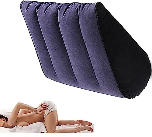 Inflatable Foam Body Pillow Sturdy Yoga Support Pillow, Wedge Pillow Yoga Mat Lumbar Stretcher, Improved Comfort Relief Knee and Back Pain Cushion - H