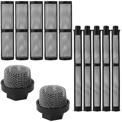 12pcs Filtres de Rechange 246385 287032 246384 pour Pistolet Pulvérisateur Graco 390 395 490 495 595 3400 - Filtre à Tube d'Aspiration, Écran de Pompe, Collecteur