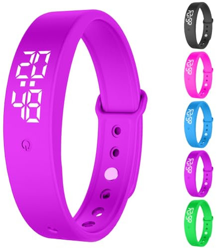 RANJIMA Vibrationswecker Armband, Vibrationsalarm Erinnerung Uhr,Silent Vibrating Alarm Reminder Watch mit Timer und 10 täglichen Alarmen,Trinkerinnerung Alarm Medikamenten Wecker