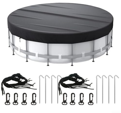 Heavy Duty Round Pool Cover Designed for Compatibility with Various Outdoor Items Including Hot Tubs (10FT)