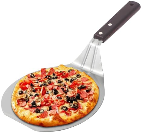 Cáscara Giratoria Para Pizza - Espátula Para Pizza De Acero Inoxidable, Paleta De Metal | Mango Resistente Al Calor, Producto Accesorio De Horno Para Casera, Pan, Horneado, Pizzería, Uso
