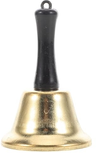 Veemoon Campana de Mano Navideña Metálica Pequeña Campanilla Decorativa para Fiestas Color Plateado Adecuado para Decoración Creativa Eventos y Celebraciones