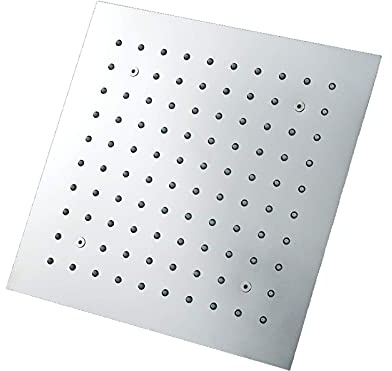 Högt tryck LED regnduschhuvud – krom rostfritt stål fast takfäste duschhuvud, 300 x 300 mm regn badrumsarmatur för lyxig spaupplevelse