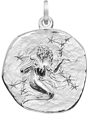 trendor Sternzeichen Jungfrau 925 Silber 20 mm Anhänger Tierkreiszeichen für Damen, Herren und Kinder, 08453-09