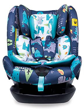 Cosatto All in All + Baby to Child Car Seat - Group 0+123, 0-36 kg, 0-12 Years, ISOFIX, Extended Rear Facing, Anti-Escape, Reclines (Dragon Kingdom)