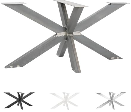 Natural Goods Berlin Châssis de Table Spider | Pieds de Table Robustes en Métal de Style Industriel | Montage Facile | Pied pour Meuble tel Que Table Basse, Bureau & Table à Manger | 43x58x98cm
