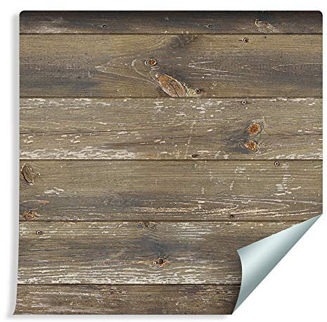 Wallepic Papier peint intissé 10 m Planches en bois Aspect bois Papier peint intissé 1000 x 53 cm Papier peint mural pour salon chambre à coucher Décoration murale moderne