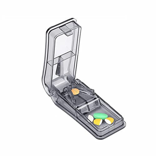 LATRAT Taglia Pillole - Tagliapillole Scanalatura a V Perfetta per Afferrare Pillole di Qualsiasi Dimensione per medicinali, scatola per pillole per la separazione