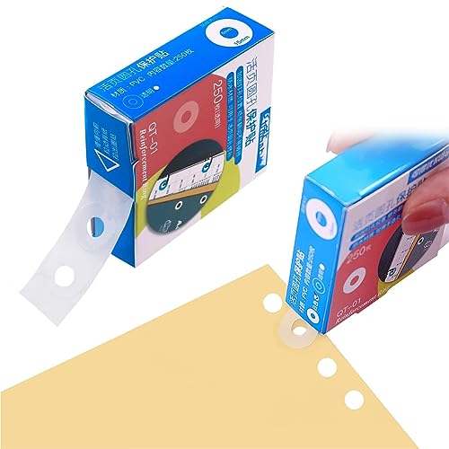 HREDZEO Lochverstärker Selbstklebend,500 Pcs Lochverstärkungsringe Lochverstärkungs-Ringetiketten-Aufkleber Lochverstärker Selbstklebend Lochschutz Löcherfür Büro, Schule,Zuhause