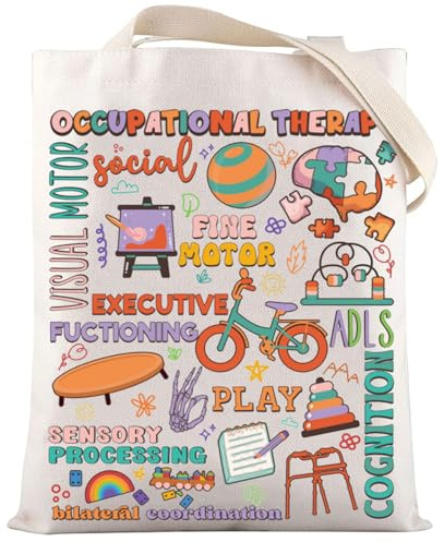 LEVLO Bolsa de terapia ocupacional, regalo de agradecimiento para terapia ocupacional, bolsa de hombro para terapia ocupacional, Bolsa Ot, Medium