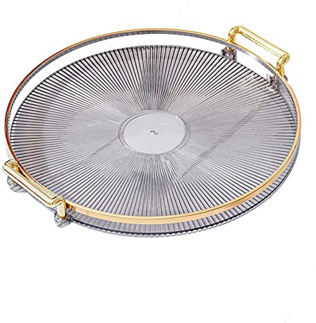 Fluaonb Vassoi Portaoggetti Piatto di Frutta Vassoio Portaoggetti per Gioielli Contenitori Vassoio Cosmetico per Profumi Decorazioni per La Casa Organizzatore per La Casa Grigio