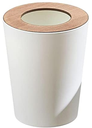 SiaBiced Elegante Cestino per Rifiuti per Uso Domestico E in Ufficio, 7 Litri Bianco