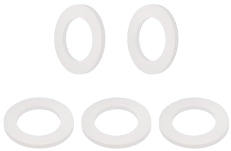 PATIKIL Arandela Plana De Silicona 24 X 40 X 3mm (DI X DE X Grosor), 5 Piezas Espaciador De Goma De Silicona Junta De Sellado Para Grifos Reemplazo De Arandelas Para Manguera, Blanco
