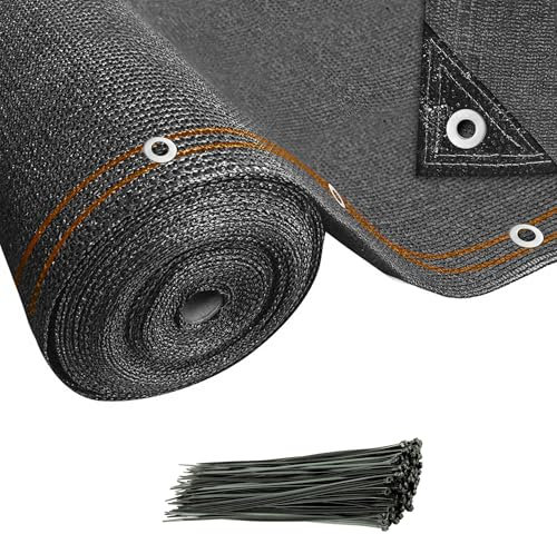 FB FunkyBuys Garden Screening 1.8x10m for Outdoor Protection - Privacy Screen & Summer-friendly Privacy Netting for Balcony & Patio - Tear Resistant Windbreak Fence Screening ANTHRACITE, 230gsm