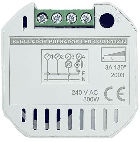 Zarivy Regulador de Pulsación LED 300W - Control de intensidad y estabilidad de luz, ideal para iluminación eficiente y ahorro energético.