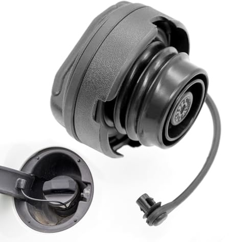 NVGFTG Tapa de depósito de combustible con banda de sujeción, color negro, 1J0201550A 1H0201553B, para VW Golf Bora Polo Skoda Seat Audi A2 A3 A4 A6 A8