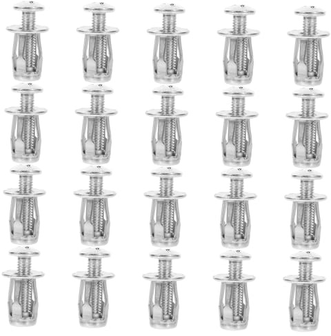 Uonlytech Tasselli per Porte Cave in Acciaio Inox 6x25 Mm, Ancoraggi Metallici con Dadi a Petalo, Kit da 20 Pezzi per Fissaggio Sicuro e Riparazioni Fai da Te