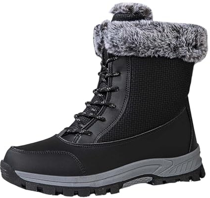 Bottine Femme Apres Ski Boots Echarpe Rouge Botte De Homme Chaussure Hiver Bottes Mollets Larges Fourrée Chaussures Après-Ski Neige Imperméable Etole Blanche Bottines Noires Pour Écharpe Chaude