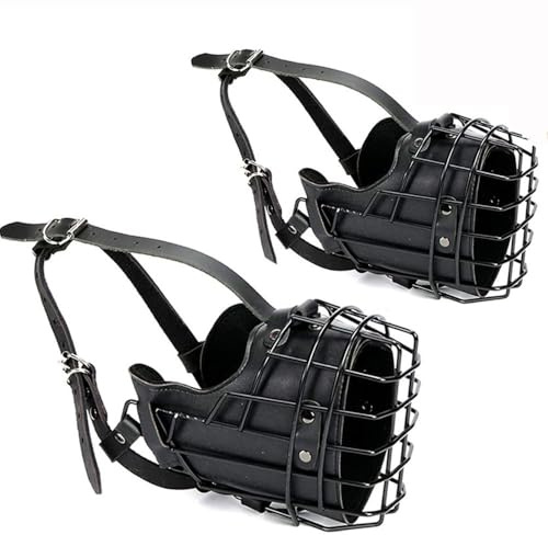 Muselière pour Chien Anti-Morsure et Respirante, Muselière Panier avec Rembourrage pour Chiens de Race Moyenne et Grande, Muselière d'Entraînement Ajustable pour Empêcher la Mastication(Small)