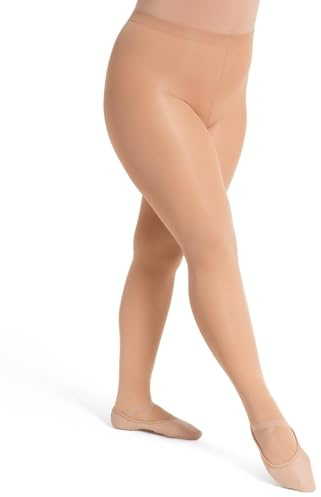 Capezio Womens Ultra Soft Self Knit Waistband Transition Tight, Toasted Almond, XX-Large Plus